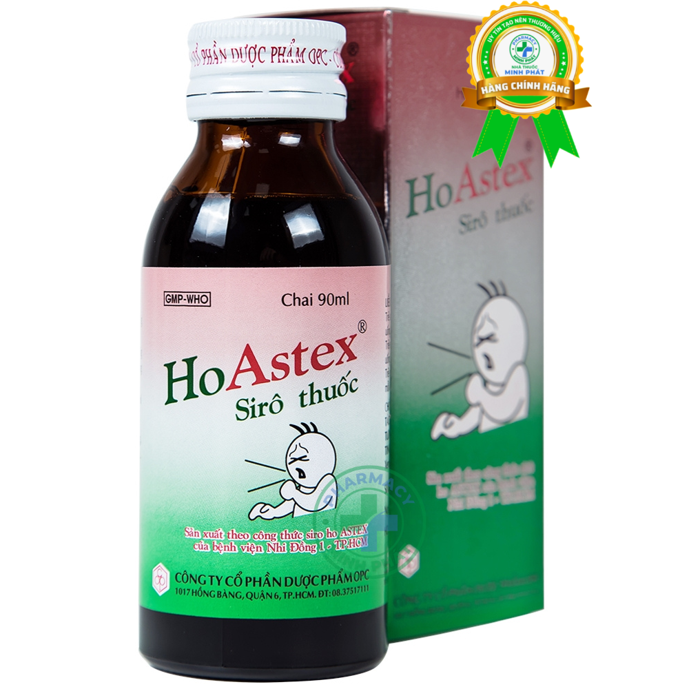 Siro Ho Astex 90Ml Opc Giảm Ho Viêm Họng, Viêm Phế Quản (Chai)
